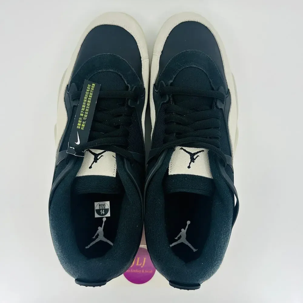 Nike Air Jordan Men's 4 RM Sneakers 'Black Light Bone' FQ7939-001 Size 14